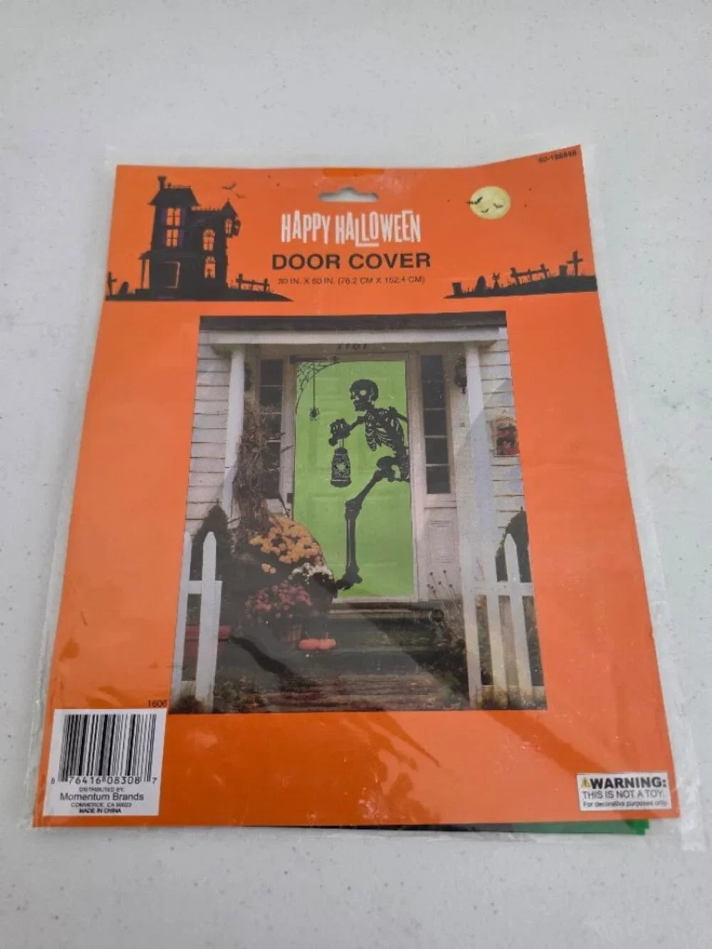 Happy Halloween Skeleton Door Cover Decor. Size 30